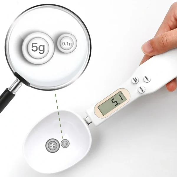 Weighing Spoon Scale Home Kitchen Tool Electronic Measuring Coffee Food Flour Powder Baking LCD Digital Measurement adjustable - Image 2