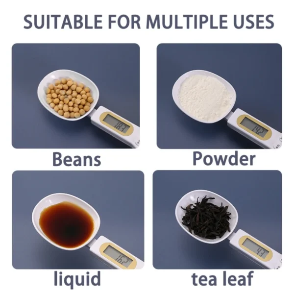 Weighing Spoon Scale Home Kitchen Tool Electronic Measuring Coffee Food Flour Powder Baking LCD Digital Measurement adjustable - Image 4