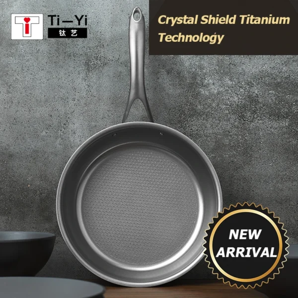 Titanium frying pan 26cm 2.2L steak honeycomb frying pan non-stick titanium pan induction cooker Gas stove universal kitchenware - Image 2